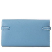 hermes kelly portefeuille blue jean veau empson seconde-à-main à vendre à labellov vintage webshop de mode belgique