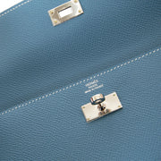 hermes kelly portefeuille blue jean veau empson seconde-à-main à vendre à labellov vintage webshop de mode belgique
