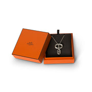 Buy Hermes Chaine D'Ancre 24 Silver Pendant Necklace safe at Labellov.com