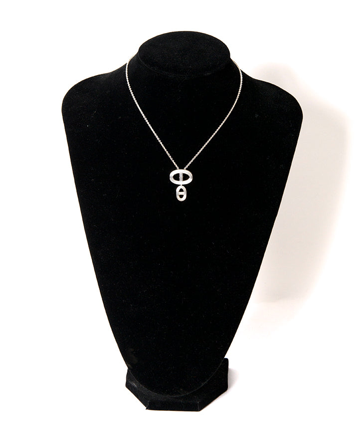 Buy Hermes Chaine D'Ancre 24 Silver Pendant Necklace safe at Labellov.com