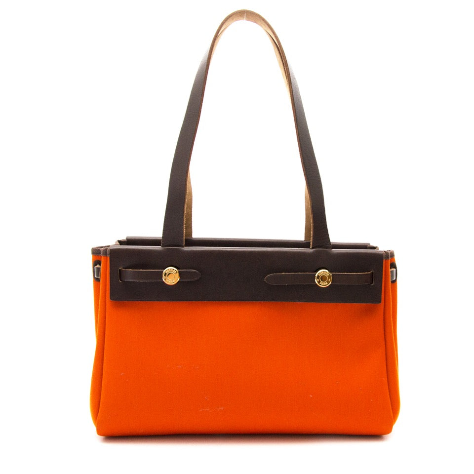 Hermes orange herbag cabas te koop in Antwerpen, België en wereldwijd aan de beste prijs