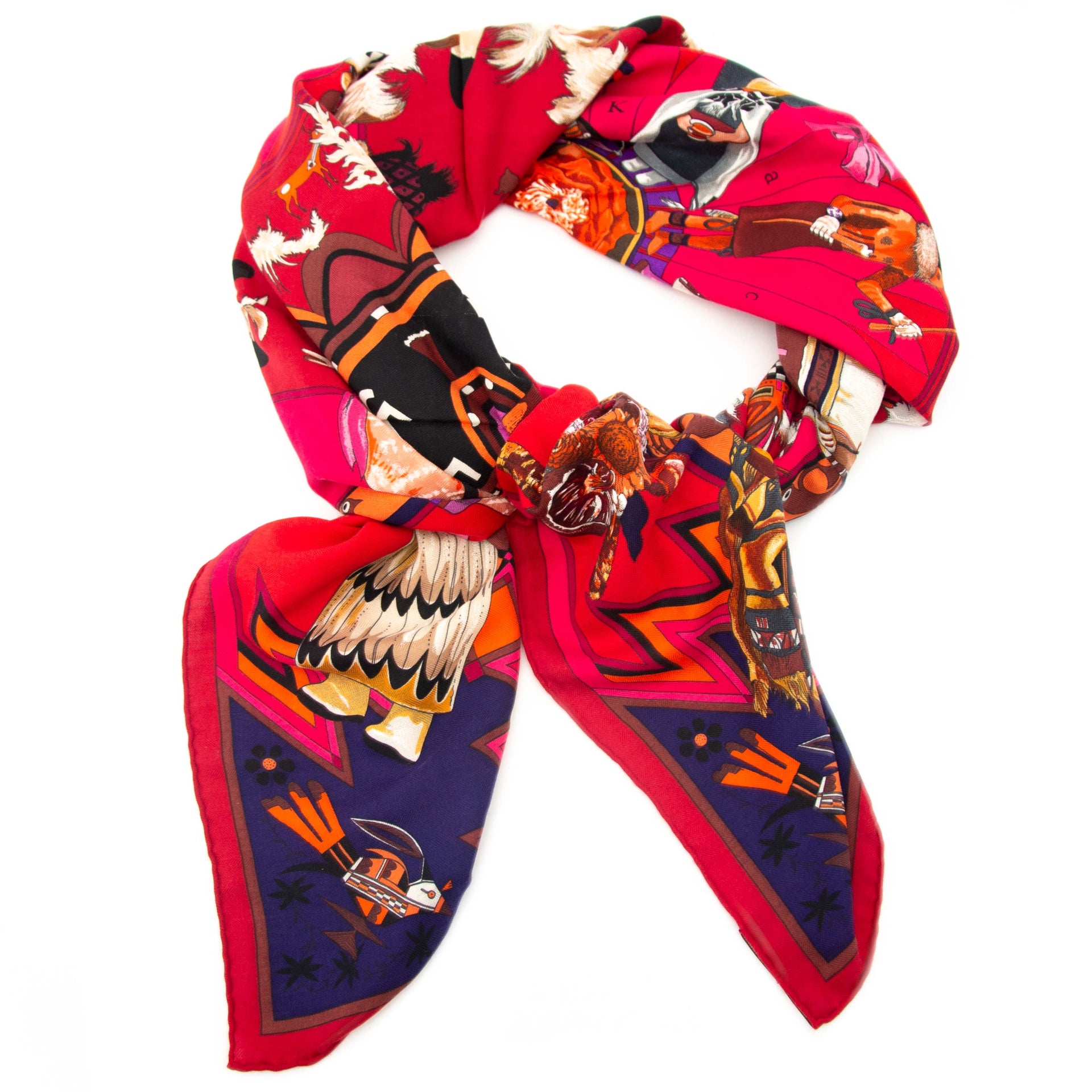 shop safe online secondhand Hermès Paris Carré XL Cashmere & Silk Scarf