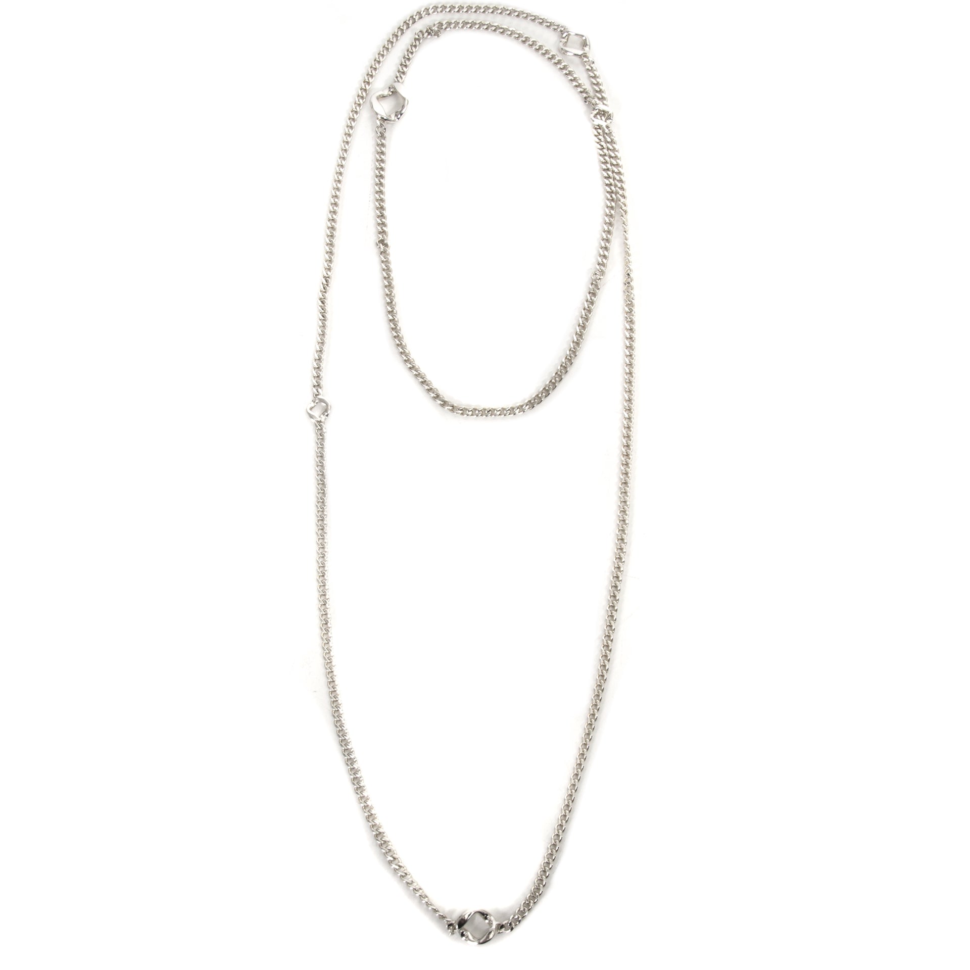 Hermès Sautoir Agora PM Silver Necklace now for sale at labellov vintage fashion webshop belgium