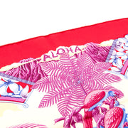 Buy Hermes scarf carré de soie aloha red tones 100% silk at the right price at LabelLOV vintage webshop. Luxe, vintage, fashion. Safe and secure online shopping. Antwerp, Belgium.