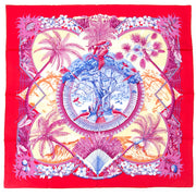 Authentieke Hermes sjaal ALoha in rood 100% zijde voor de juiste prijs bij LabelLOV vintage webshop. Hermes scarf carré de soie aloha red tones 100% silk. Veilig online winkelen. Luxe, vintage, mode. Antwerpen, België.