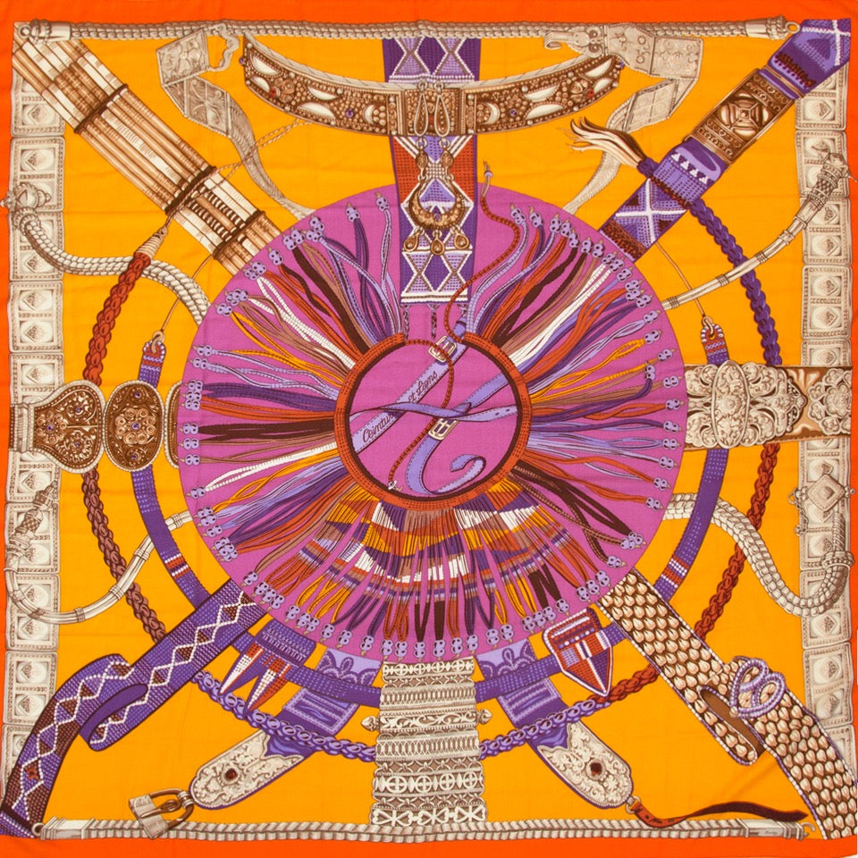 Hermès Cashmere Scarf 'Ceinture et Lions' kopen en verkopen bij Labellov