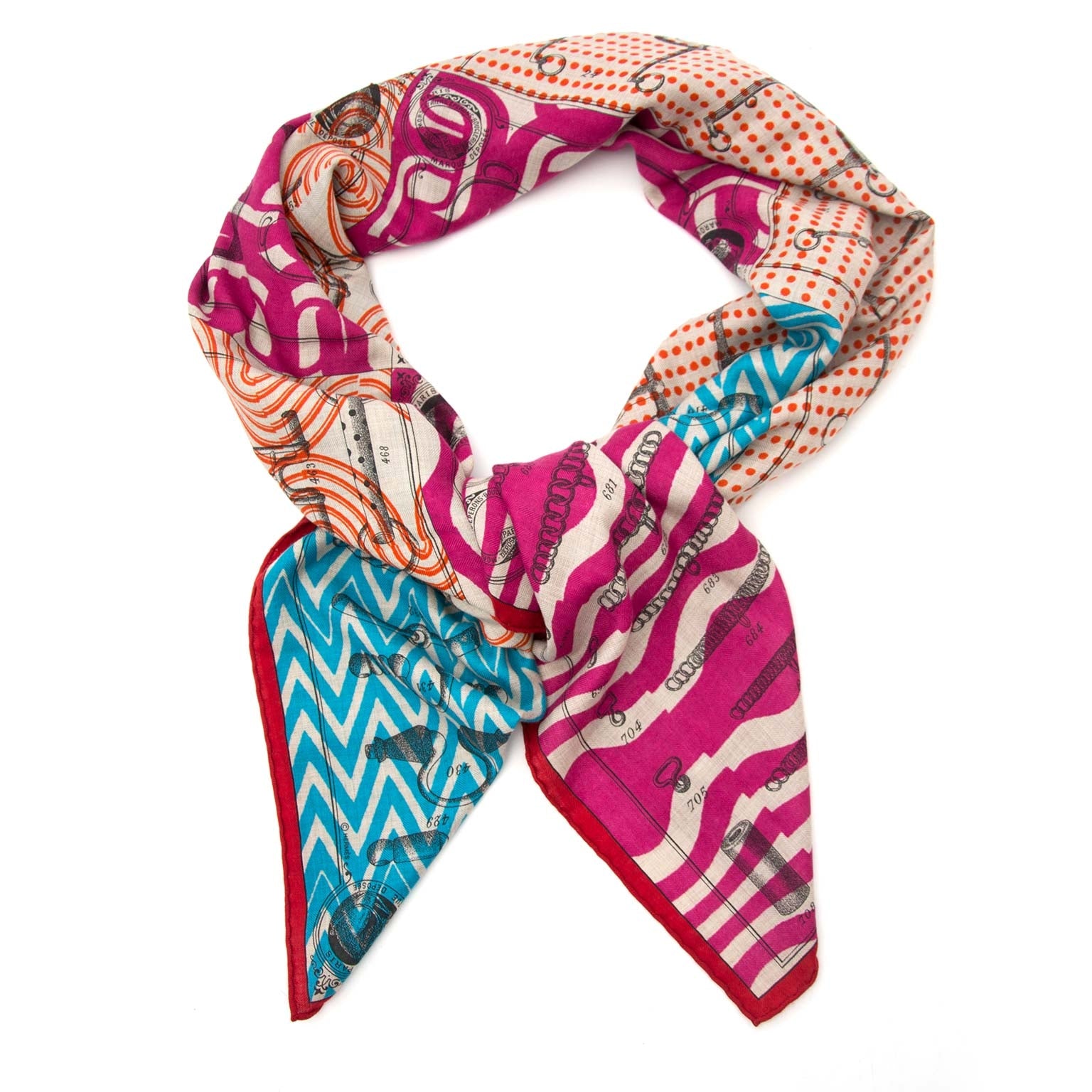 acheter en ligne pour le meilleur prix Hermès Paris Carré 'Etriers' XL Cashmere & Silk Scarf