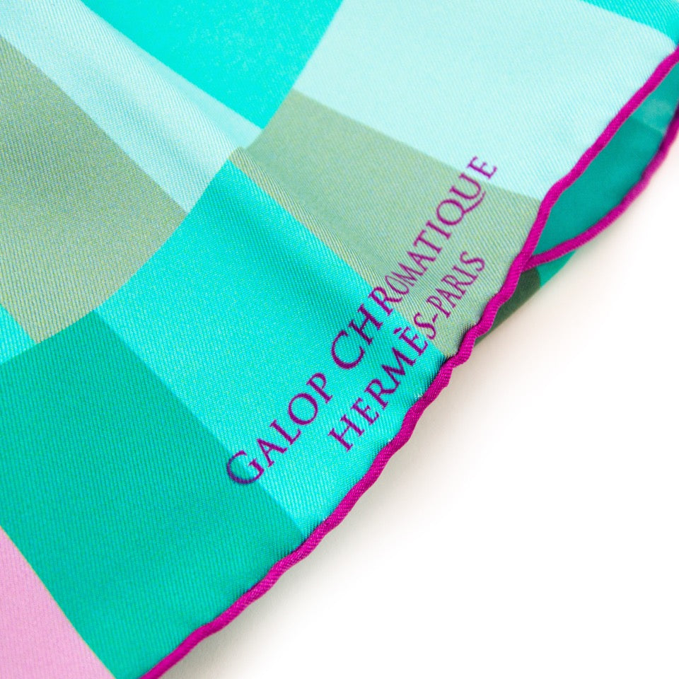 Secondhand Hermes Scarf Foulard Carre 'Galop Chromatique' for the best price online available on Labellov