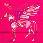 Buy your authentic Hermès Carré De Soie Le Pegase d'Hermès Pink online