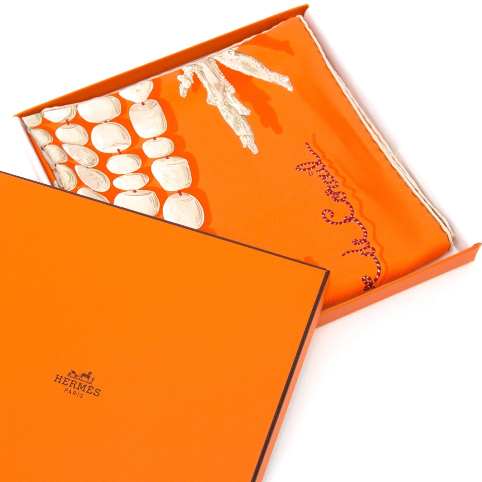 Acheter secure en ligne des Hermes occasion carre foulard en soie 100% authentique