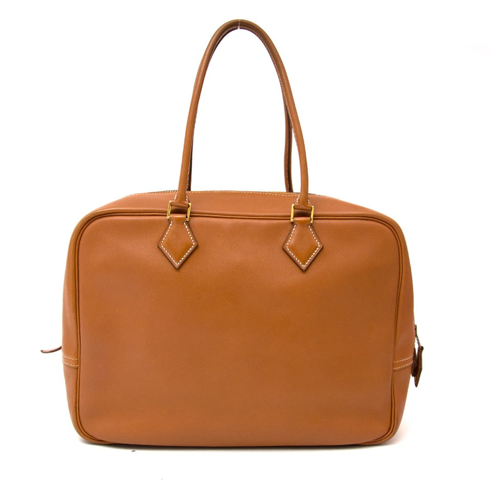 acheter en ligne pour le meilleur prix comme neuf sac a main Hermes Cognac Plume Bag