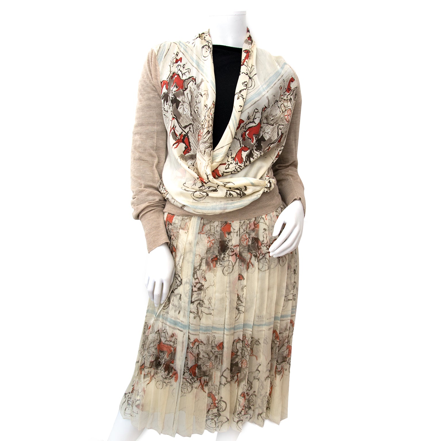 Hermes Ensemble Blouse and skirt now online for the best price at labellov.com shop safe online