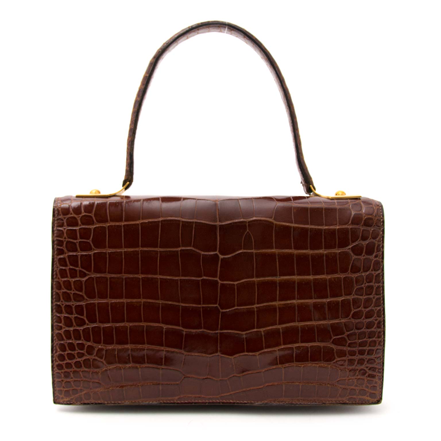 shop vintage luxury at the best price Hermes Vintage Croco Shoulder Bag 100% authentic