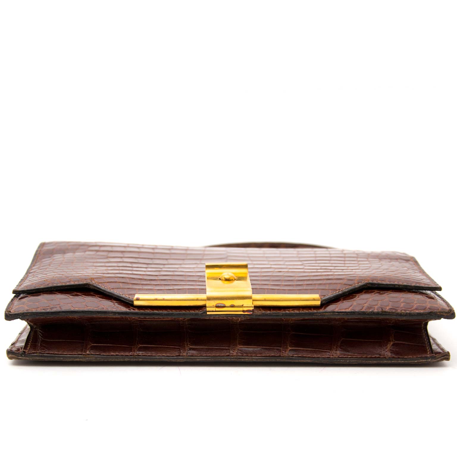 acheter en ligne pour le meillleur prix Hermes Vintage Croco Shoulder Bag