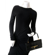 vintage hermes black croco top handle bag now for sale at labellov vintage fashion webshop belgium