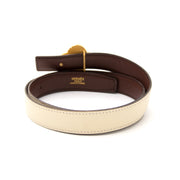hermes cream/brown gold flower belt now online at labellov.com