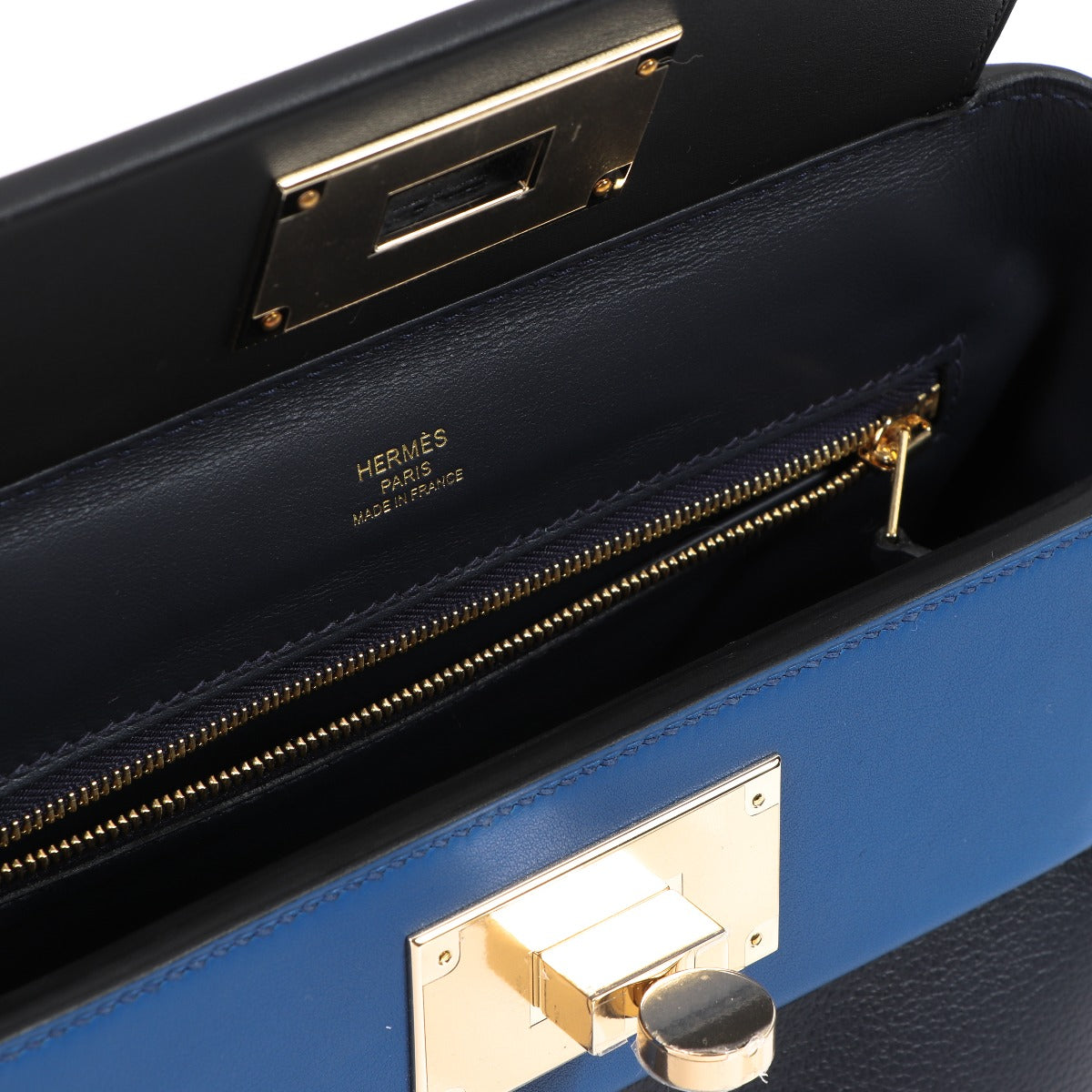 Hermès 24/24 21 Multicolor Bleu Nuit Swift Permabrass Limited Edition