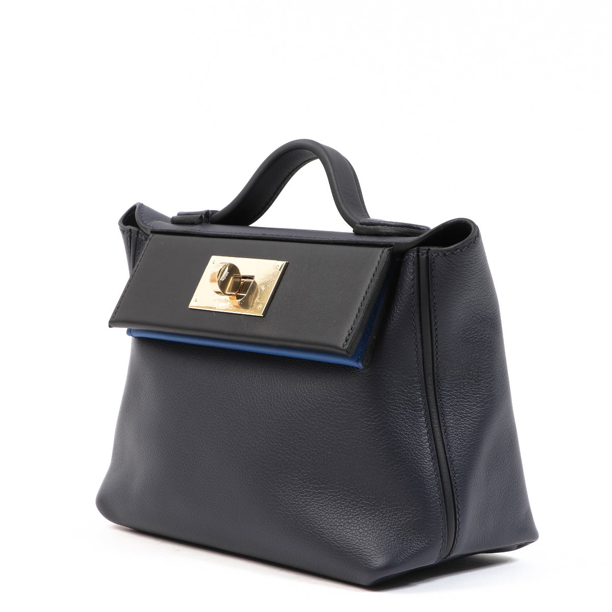 Hermès 24/24 21 Multicolor Bleu Nuit Swift Permabrass Limited Edition