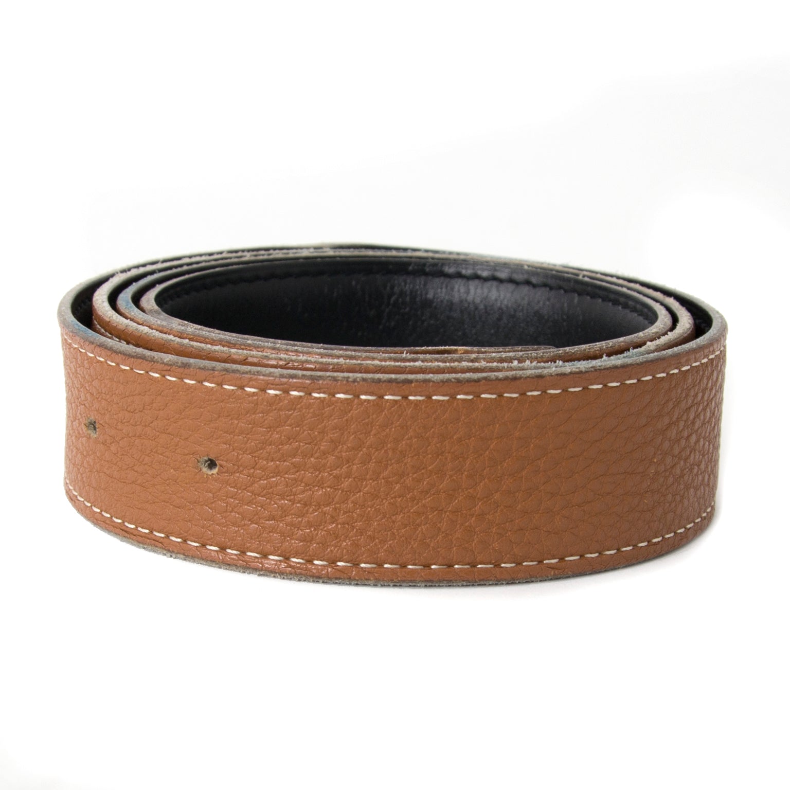 shop your designer Hermès Reversible Camel Black Belt at the best price online webshop labellov.com