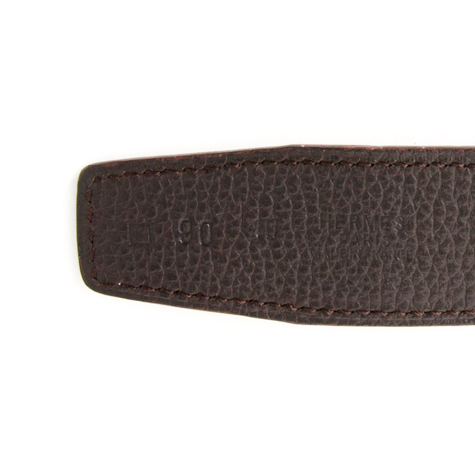 koop veilig online tweedehands Hermès Reversible Brown Offwhite Belt aan de beste prijs webshop labellov.com