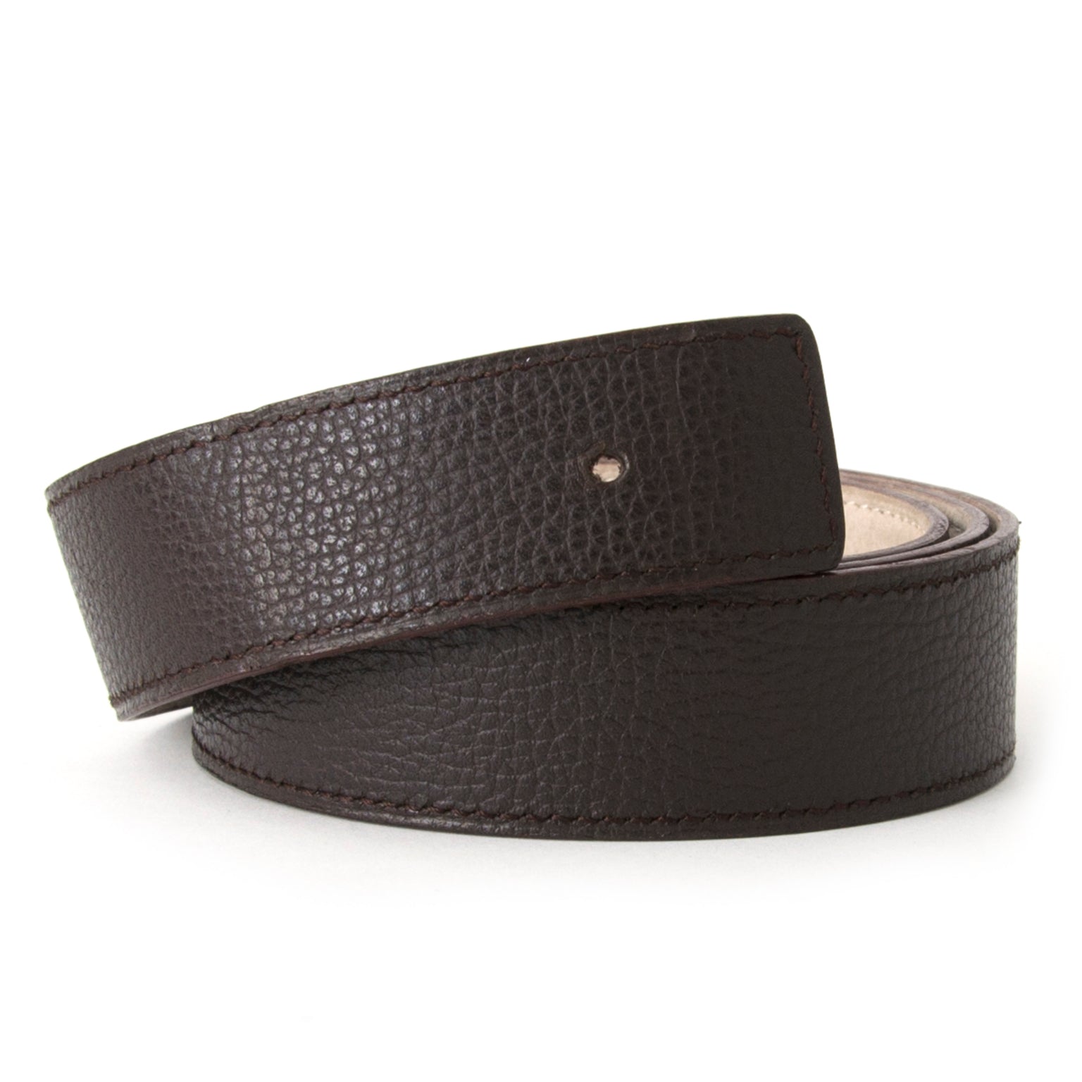 shop your designer Hermès Reversible Brown Offwhite leather belt at the best price webshop labellov.com