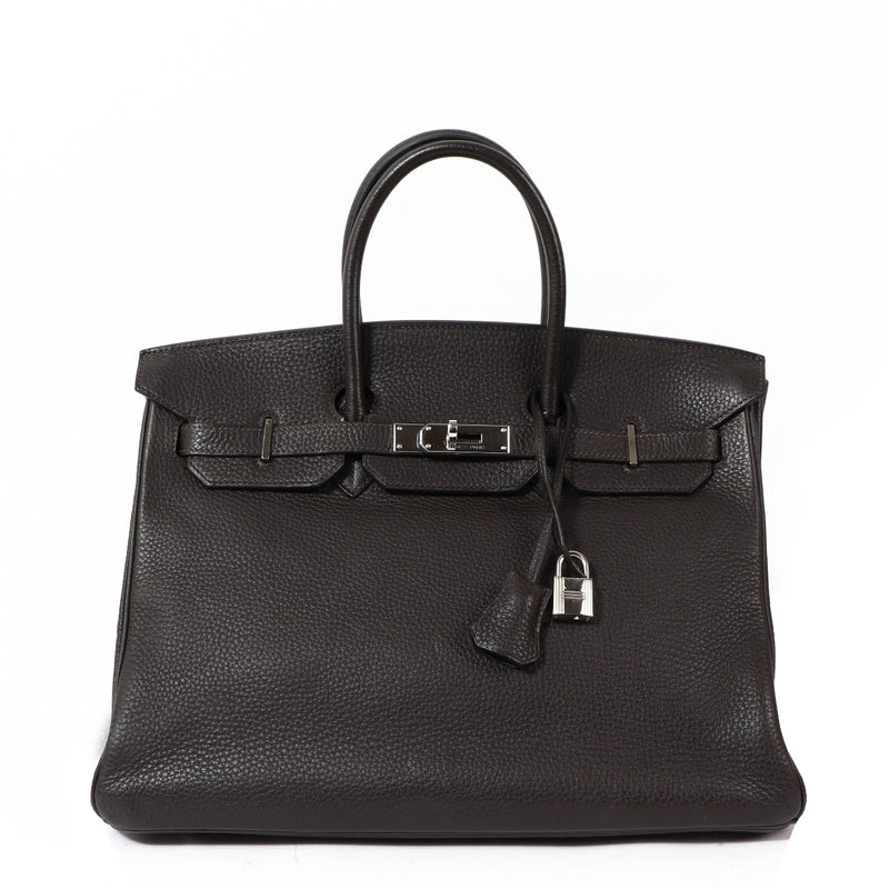 Hermès Birkin 35 Ebene Togo Palladium Hardware