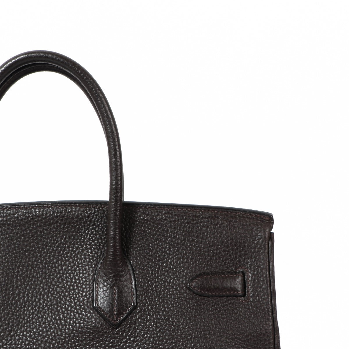 Buy authentic second hand luxury designer Hermès Birkin 35 Ebene Togo Palladium Hardware on labellov.com