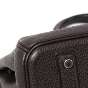 Buy authentic second hand luxury designer Hermès Birkin 35 Ebene Togo Palladium Hardware on labellov.com