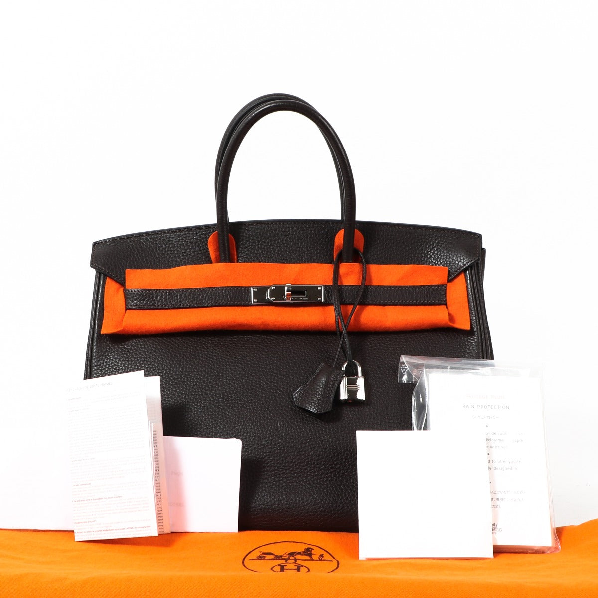 Hermès Birkin 35 Ebene Togo Palladium Hardware