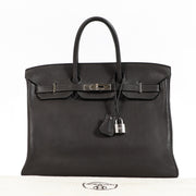Hermès Birkin 35 Graphite Clemence Palladium Hardware