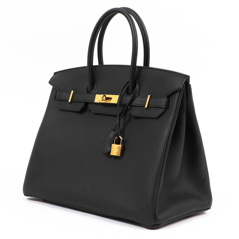 Buy authentic second hand luxury designer Hermes Birkin bag black togo on Labellov.com