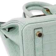 Hermès Birkin 25 Vert d'Eau Matt Alligator Gold Hardware
