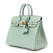 Achetez seconde main HERMES BIRKIN 25 ALLIGATOR VERT chez LABELLOV