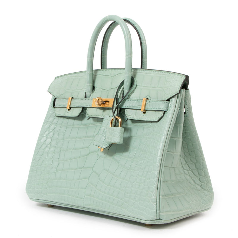 Achetez seconde main HERMES BIRKIN 25 ALLIGATOR VERT chez LABELLOV