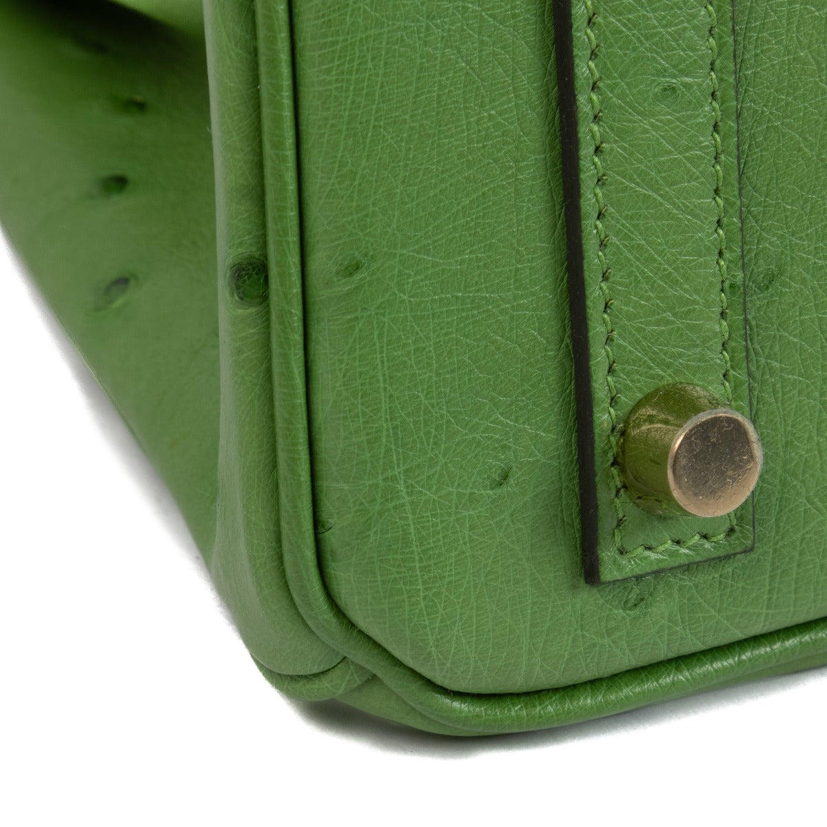 Hermès Birkin 25 Vert Yucca Autruche GHW