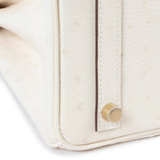 achetez Hermès Birkin 25 Nata autruche boreale Gold Hardware chez Labellov