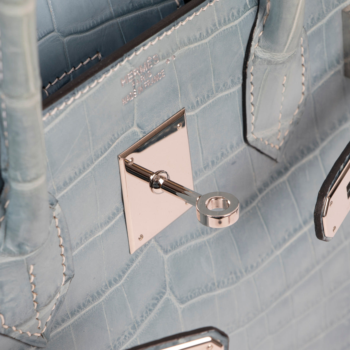 Hermès Birkin 30 Bleu Ciel Croco Niloticus PHW