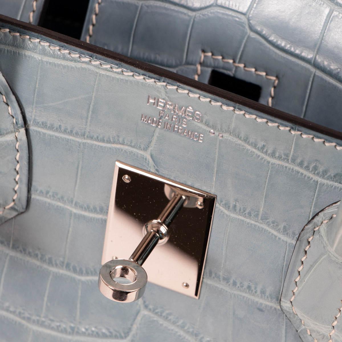 Hermès Birkin 30 Bleu Ciel Croco Niloticus PHW