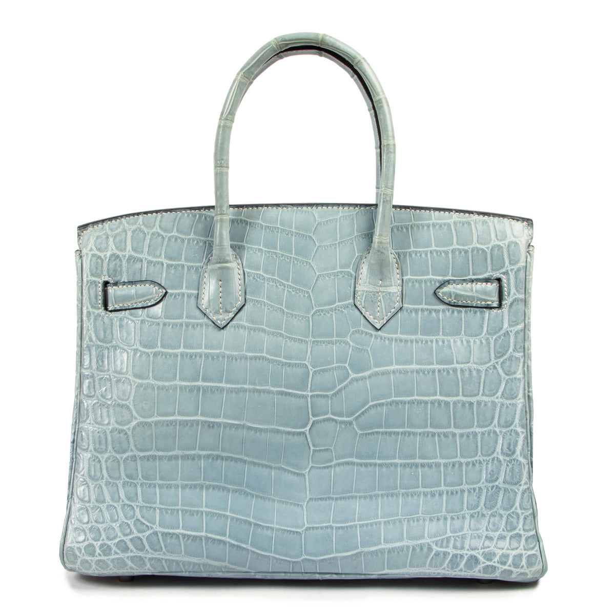100% authentic designer Hermès Birkin 25 Bleu Ciel Croco Niloticus PHW for the best price at Labellov secondhand designer bags online