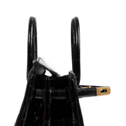 Hermès Birkin 25 Black Crocodile Niloticus Lisse GHW