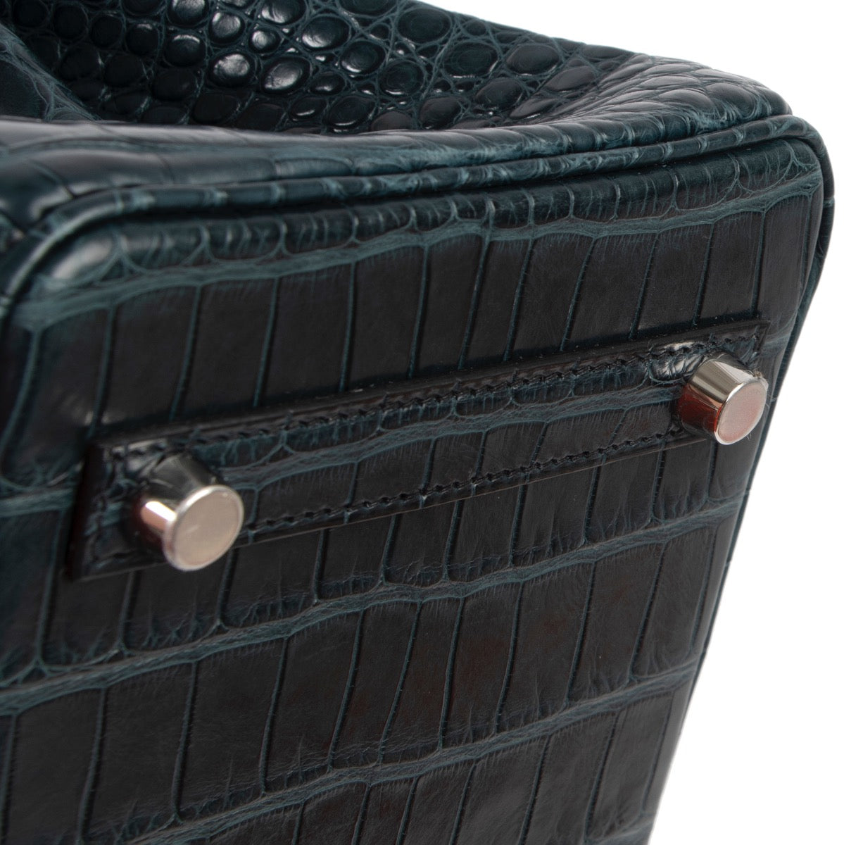 Hermès Birkin 25 Vert Rousseau Mat Alligator Mississippi PHW