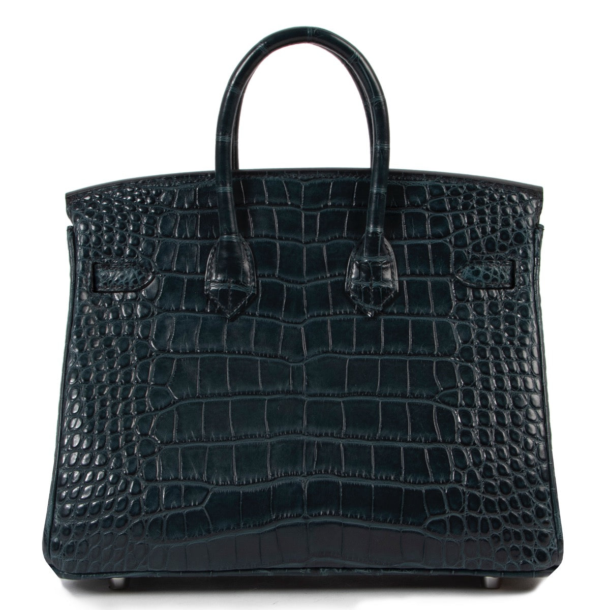 skip the waitinglist shop safe online your authentic Hermès Birkin 25 Vert Rousseau Alligator Mississippi GHW