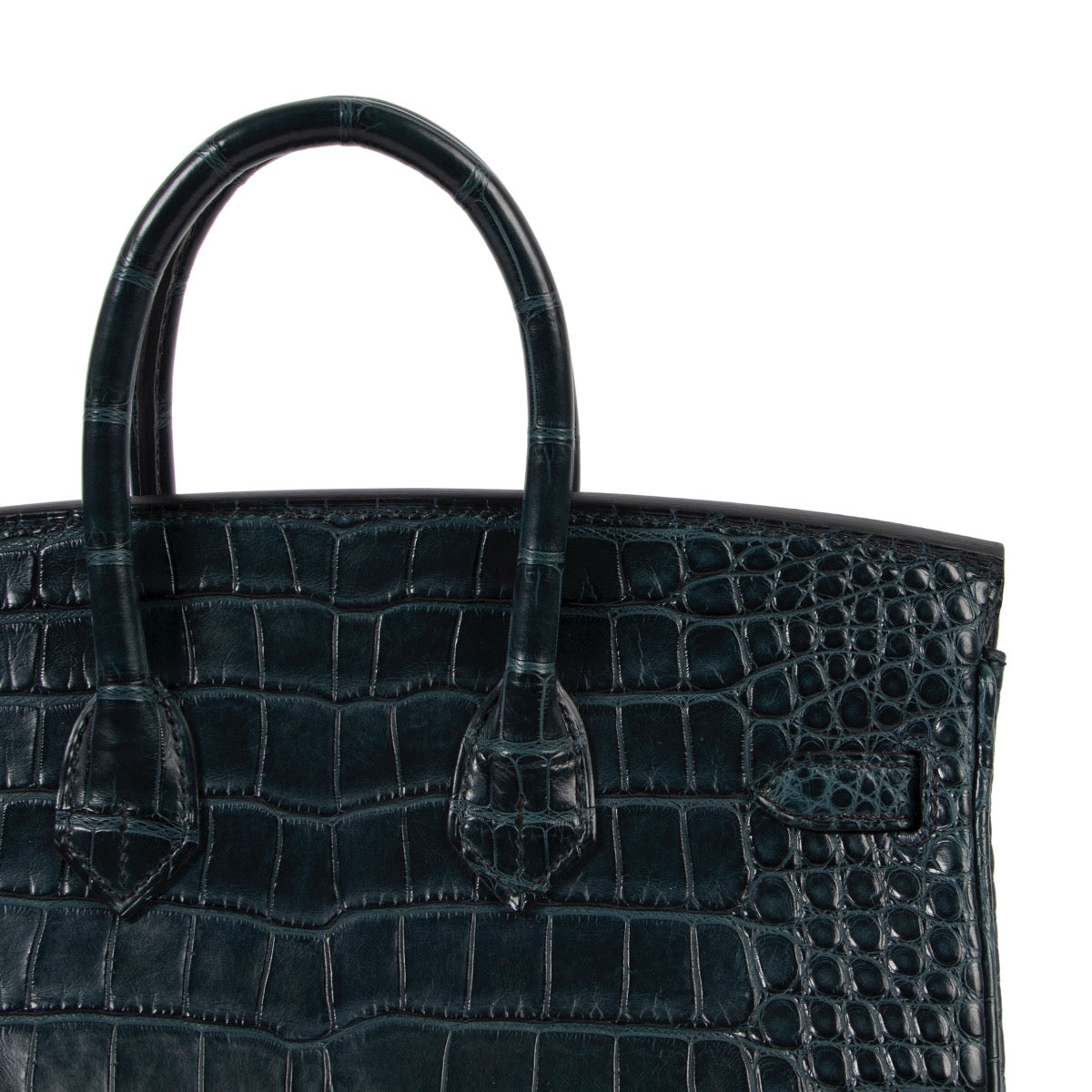 Hermès Birkin 25 Vert Rousseau Matte Alligator Mississippi GHW worldwide shipping