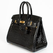 Achetez Hermès Birkin 25 Crocodile Niloticus Lisse Noir GHW dans www.labellov.com