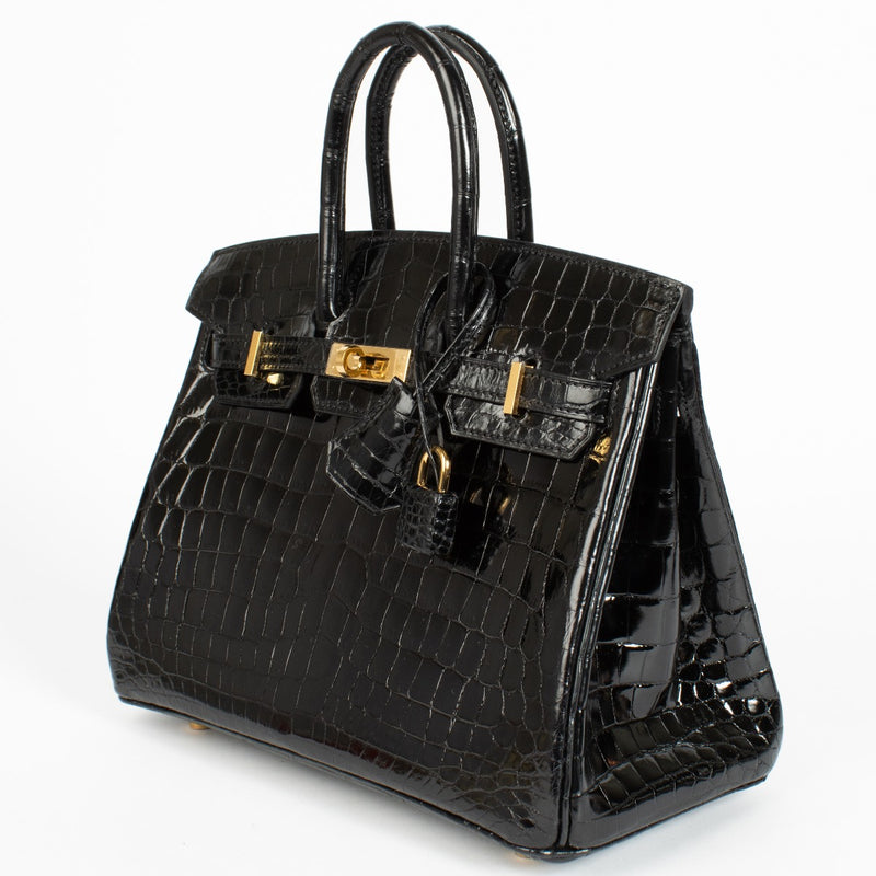 Achetez Hermès Birkin 25 Crocodile Niloticus Lisse Noir GHW dans www.labellov.com