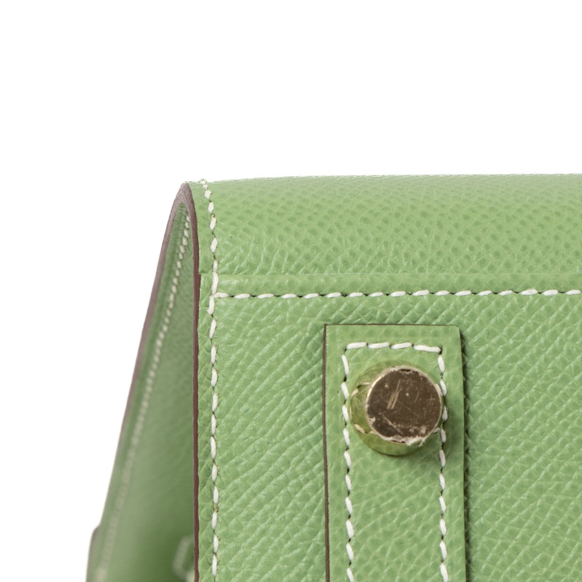 Authentic second hand Hermès HSS Birkin 25 Verso Vert Criquet/Vert Fonce Epsom Brushed Gold on www.labellov.com