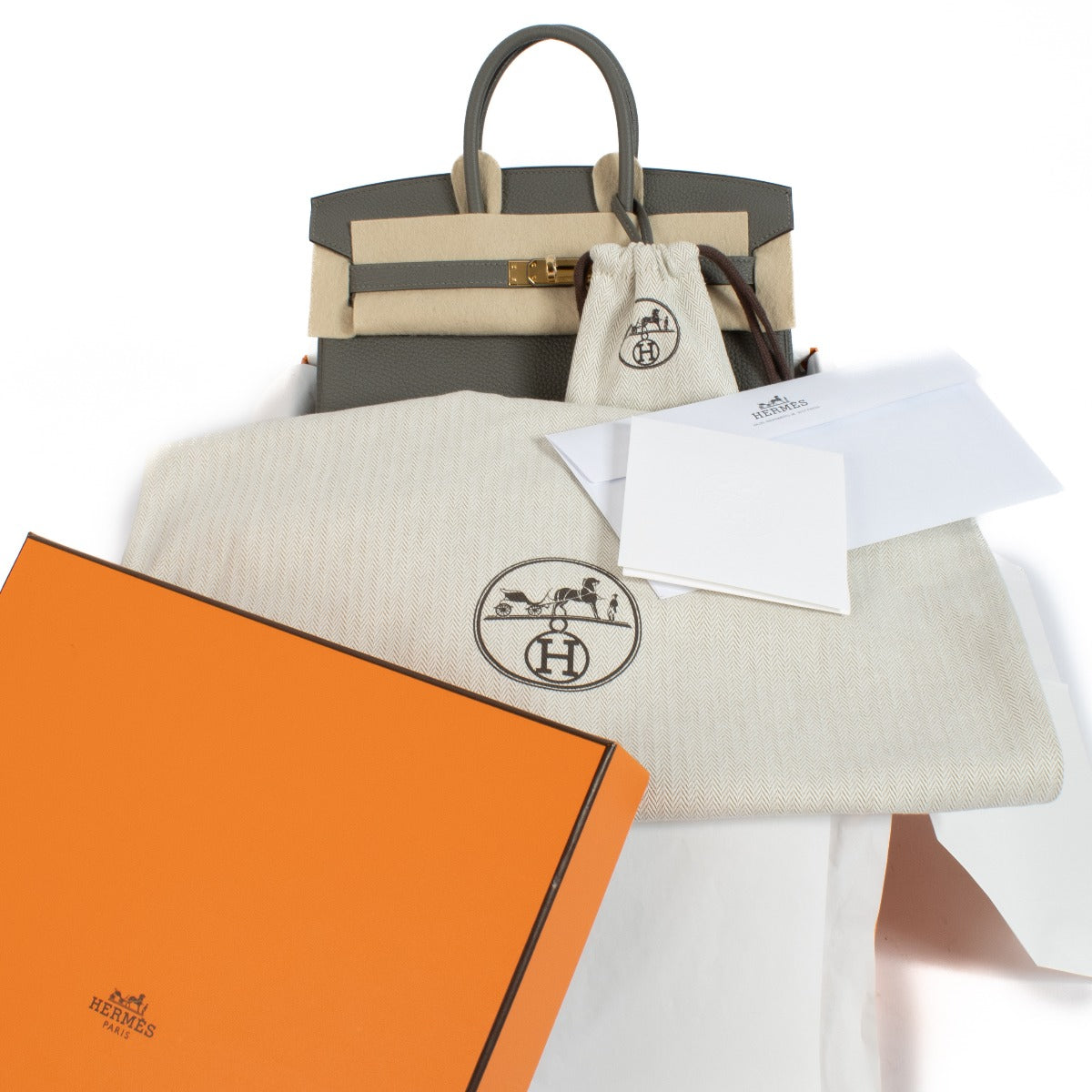 Hermès Birkin 25 Gris Meyer Togo GHW