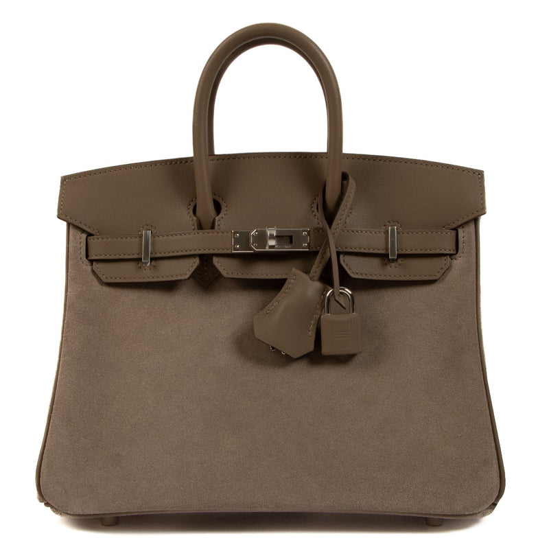 Hermès 2023 Birkin 25 Gris Caillou/Etoupe Grizzy/Swift