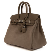 Hermès 2023 Birkin 25 Gris Caillou/Etoupe Grizzy/Swift