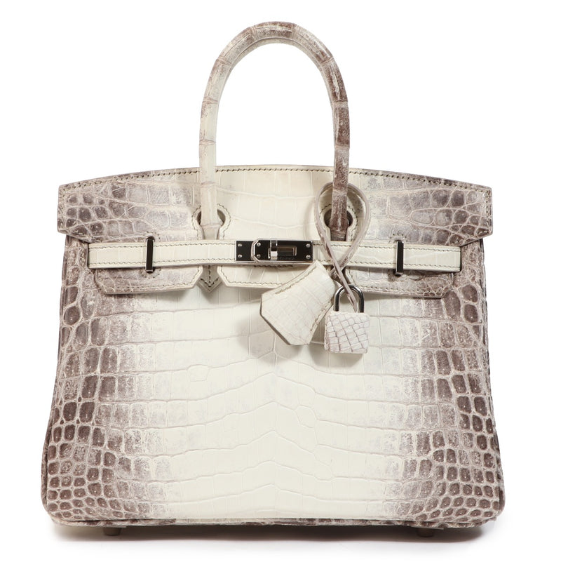 Hermès Birkin 25 Himalaya Niloticus Crocodile Palladium Hardware